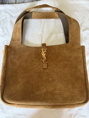 Brown Suede Tote Bag